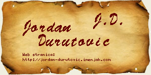 Jordan Durutović vizit kartica